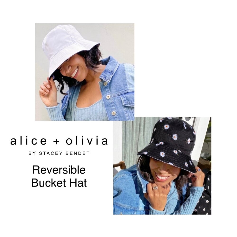 Alice + Olivia by Stacey Bendet $85 reversible bucket hat NEW WITH TAGS